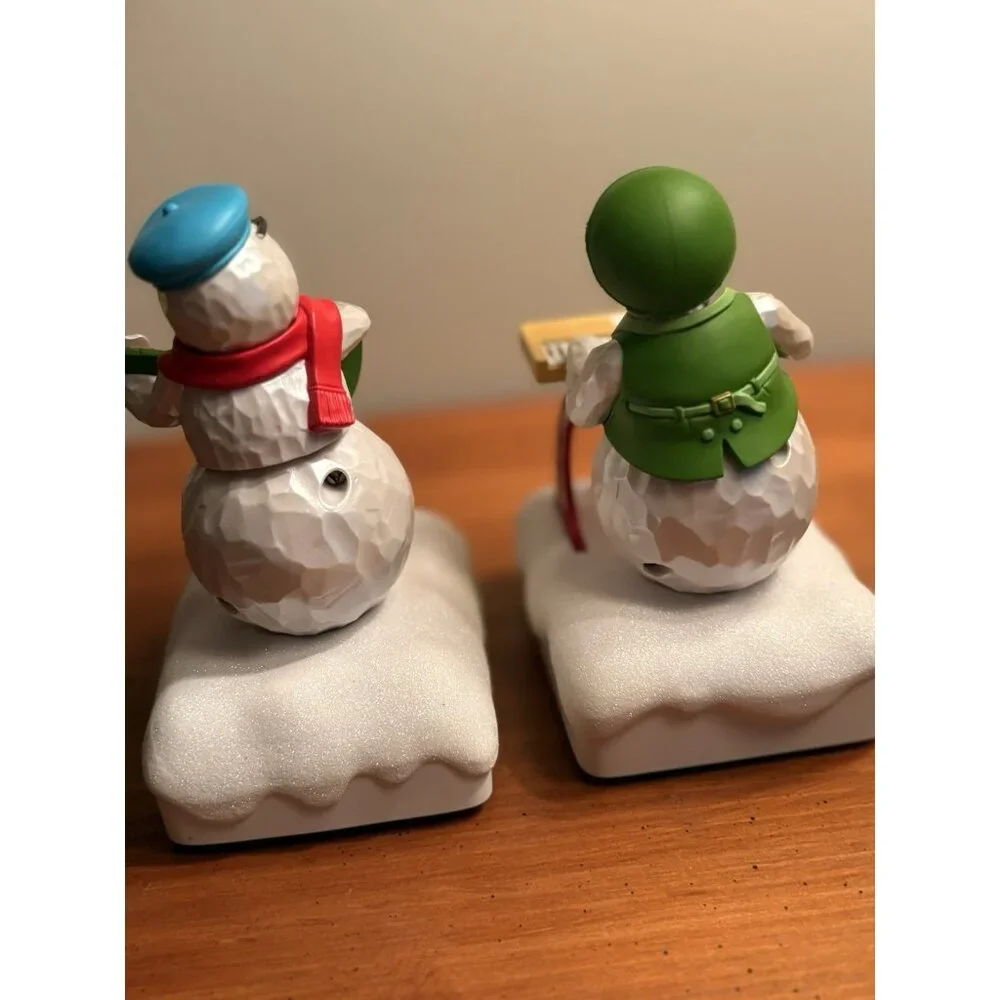 2 Hallmark 2010 Wireless Snowman Band Working Keyboard Ken Guitar Freddy - Picture 3 of 8